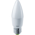 Лампа светодиодная NAVIGATOR NLL-C37 матовая, мощность - 8,5 Вт, цоколь - E27, световой поток - 640 лм, цветовая температура - 2700 K, форма - свеча