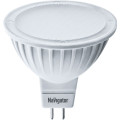 Лампа светодиодная NAVIGATOR NLL-MR16 матовая, мощность - 7 Вт, цоколь - GU5.3, световой поток - 525 лм, цветовая температура - 3000 K, форма - рефлектор