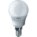 Лампа светодиодная NAVIGATOR NLL-P-G45 матовая, мощность - 5 Вт, цоколь - E14, световой поток - 400 лм, цветовая температура - 4000 K, форма - шар