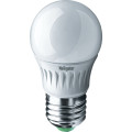 Лампа светодиодная NAVIGATOR NLL-P-G45 матовая, мощность - 5 Вт, цоколь - E27, световой поток - 400 лм, цветовая температура - 4000 K, форма - шар