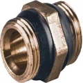 Ниппель равнопроходной Giacomini R189D 1/2″ Ду15 латунь без покрытия с герметичной прокладкой, наружная резьба