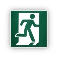 Знак НПО ПУЛЬС E01-02 «Выход здесь (правосторонний)» на самоклеящейся не светящейся пленке, 200х200мм