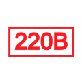 Знак НПО ПУЛЬС S10 «220В» на самоклеящейся не светящейся пленке, 30х15мм