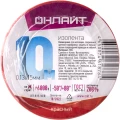 Изолента ОНЛАЙТ OIT-B15-10/R, 15 мм, длина - 10 м, самозатухающая, материал - поливинилхлорид, цвет - красный