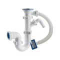 Сифон для кухонной мойки трубный Орио S-41054 1 1/2″х40 с гибким переливом, с отводом (штуцером), с нержавеющей решеткой Сифон для кухонной мойки трубный Орио S-41054 1 1/2″х40 с гибким переливом, с отводом (штуцером), с нержавеющей решеткой