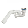 Сифон для поддона душевого Орио А-82587 1 1/2″x50/40 регулируемый, с переходной трубкой 45°,  выпуск с нержавеющей решеткой Сифон для поддона душевого Орио А-82587 1 1/2″x50/40 регулируемый, с переходной трубкой 45°,  выпуск с нержавеющей решеткой