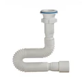 Сифон для умывальника Орио А-7015 1 1/2″x40/50 гофрированный, длина 320-650 мм, выпуск с пластиковой решеткой диаметром 70 мм, цвет - белый Сифон для умывальника Орио А-7015 1 1/2″x40/50 гофрированный, длина 320-650 мм, выпуск с пластиковой решеткой диаметром 70 мм, цвет - белый