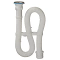 Сифон для умывальника Орио АС-30112 1 1/2″x40 гофрированный, с переходником длиной 1500 мм, выпуск с нержавеющей решеткой диаметром 70 мм, цвет - белый Сифон для умывальника Орио АС-30112 1 1/2″x40 гофрированный, с переходником длиной 1500 мм, выпуск с нержавеющей решеткой диаметром 70 мм, цвет - белый