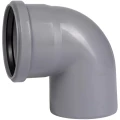 Отвод Ostendorf HTB Дн125 87° полипропиленовый, для внутреннего монтажа, серый