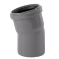 Отвод Ostendorf HTB Дн75 15° полипропиленовый, для внутреннего монтажа, серый