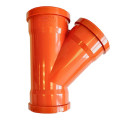 Тройник Ostendorf KGEA Дн110 45° 3-х раструбный, для наружной канализации, безнапорное давление, цвет - оранжевый, корпус - непластифицированный поливинилхлорид