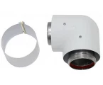 Отвод коаксиальных дымоходов Protherm Дн80/125 угол 87 градусов корпус - алюминий для газовых котлов ГЕПАРД 2015, ПАНТЕРА 2015