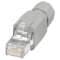 Соединитель штекерный Phoenix Contact VS-08-RJ45-5-Q/IP20 экранированный, количество полюсов 8, разъем RJ45, цвет - серый