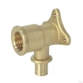 Водорозетка аксиальная РОС 1/2″ Дн16 Ру10 ВР, с фланцем, корпус - латунь, для труб из сшитого полиэтилена
