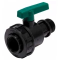 Кран шаровой POELSAN Дн1 1/4″x1″ Ру10 напорный, полипропиленовый, внутренняя/наружная резьба, управление ручка-рычаг для труб ПНД