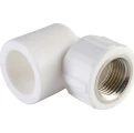 Угольник Политэк Дн20x1/2″ Ру25 комбинированный, под приварку/внутренняя резьба, корпус - полипропилен