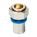 Переходник Prandelli Multyrama 509.1 Дн16х2.0х1/2″ Ру10 с накидной гайкой для металлопластиковых труб прессовой профиль H, TH, U корпус - латунь