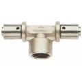 Тройник Prandelli Multyrama PF8 Ду20х2.0х1/2″ Ру10 для металлопластиковых труб, присоединение – компрессионное/внутренняя резьба, корпус – латунь, покрытие – никель