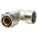 Угольник Prandelli Multyrama CM4 Ду26х3x3/4″ Ру10 90 градусов для металлопластиковых труб присоединение – компрессионное/внутренняя резьба, корпус – латунь, покрытие – никель Угольник Prandelli Multyrama CM4 Ду26х3x3/4″ Ру10 90 градусов для металлопластиковых труб присоединение – компрессионное/внутренняя резьба, корпус – латунь, покрытие – никель
