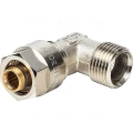 Угольник Prandelli Multyrama CM5 Ду16х2x1/2″ Ру10 90 градусов для металлопластиковых труб присоединение – компрессионное/наружная резьба, корпус – латунь, покрытие – никель