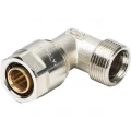 Угольник Prandelli Multyrama CM5 Ду20х2x3/4″ Ру10 90 градусов для металлопластиковых труб присоединение – компрессионное/наружная резьба, корпус – латунь, покрытие – никель Угольник Prandelli Multyrama CM5 Ду20х2x3/4″ Ру10 90 градусов для металлопластиковых труб присоединение – компрессионное/наружная резьба, корпус – латунь, покрытие – никель