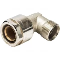 Угольник Prandelli Multyrama CM5 Ду32х3x1″ Ру10 90 градусов для металлопластиковых труб присоединение – компрессионное/наружная резьба, корпус – латунь, покрытие – никель Угольник Prandelli Multyrama CM5 Ду32х3x1″ Ру10 90 градусов для металлопластиковых труб присоединение – компрессионное/наружная резьба, корпус – латунь, покрытие – никель