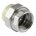 Муфта комбинированная PRO AQUA Дн20х1/2″ Ру25 разъемная, полипропиленовая, под приварку/внутренняя резьба, серая