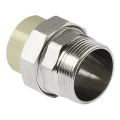 Муфта комбинированная PRO AQUA Дн20х1/2″ Ру25 разъемная, полипропиленовая, под приварку/наружная резьба, серая