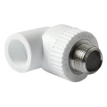 Угольник комбинированный PRO AQUA Дн20х1/2″ Ру25 полипропиленовый, под приварку/наружная резьба, белый 