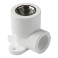 Водорозетка PRO AQUA Дн20х1/2″ Ру25 комбинированная, с креплением, полипропиленовая, внутренняя резьба/под приварку, белая