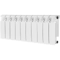 Радиатор биметаллический STOUT Vega 350 SRB-1310-035010, 425х840мм, теплоотдача - 1340Вт, подключение - боковое, цвет - белый RAL 9016