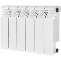 Радиатор биметаллический STOUT Vega 350 SRB-1310-035006, 425х504мм, теплоотдача - 804Вт, подключение - боковое, цвет - белый RAL 9016