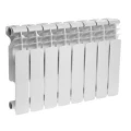 Радиатор алюминиевый OASIS PRO 350/80, 8 секций, теплоотдача - 952Вт, подключение резьбовое - 1″, боковое, цвет - белый
