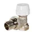 Клапан термостатический ROMMER RVT-0002 1/2″ Ду15 Ру10 для радиаторов, угловой, ручное регулирование, внутренняя-наружная резьба, корпус - латунь CW617N, уплотнение - EPDM