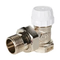 Клапан термостатический ROMMER RVT-0002 3/4″ Ду20 Ру10 для радиаторов, угловой, ручное регулирование, внутренняя-наружная резьба, корпус - латунь CW617N, уплотнение - EPDM