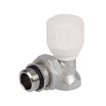 Клапан ручной регулировки STOUT SVR 1/2″ Ду15 Ру10 для радиаторов, угловой, с дополнительным уплотнением, корпус - латунь, покрытие - никель, уплотнение - EPDM