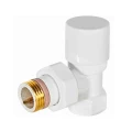 Клапан запорно-балансировочный STOUT DESING SVLD-0002 1/2″ Ду15 Ру10 для радиаторов, угловой, корпус - латунь, уплотнение - EPDM, цвет - белый