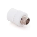 Муфта полипропиленовая PPR комбинированная Remsan Дн20х1/2″ Ру25 наружная резьба / сварка белая
