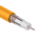 Кабель коаксиальный REXANT RG-6 нг(А)-HF 75 Ом, Cu/Al/Cu 64%, материал оболочки - полиэтилен, длина - 100 м, цвет - оранжевый