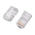 Джек компьютерный REXANT RJ45 (8P8C) неэкранированный под витую пару UTP, категория - 5E, корпус - пластик, цвет - прозрачный, упаковка - 100 шт