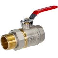 Кран шаровой Ридан BVR-FR 1 1/4″ Ду32 Ру40 полнопроходной, двухходовой, корпус - латунь, уплотнение - PTFE, внутренняя резьба / накидная гайка, рычаг