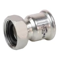 Муфта RM Inoxpres Ду42х1 1/2″ Ру16 пресс/накидная гайка, корпус - нержавеющая сталь AISI316L