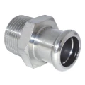 Муфта RM Inoxpres Ду15х1/2″ Ру16 пресс/НР, корпус - нержавеющая сталь AISI316L