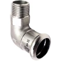 Угольник RM InoxPress Ду15х1/2″ Ру16 90° из нержавеющей стали, пресс / наружная резьба