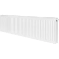 Радиатор стальной панельный ROMMER Ventil RRS-2020-214110, тип 21, 400х1100мм, теплоотдача - 1584Вт, подключение - нижнее правое со вставкой вентильной термостатической, материал - сталь, цвет - белый
