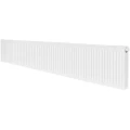 Радиатор стальной панельный ROMMER Ventil RRS-2020-214180, тип 21, 400х1800мм, теплоотдача - 2592Вт, подключение - нижнее правое со вставкой вентильной термостатической, материал - сталь, цвет - белый
