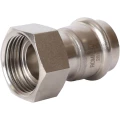 Переходник Rommer ВПр-ВР, Дн22х1/2″, Ру16 корпус - SUS 304, внутренняя резьба-пресс, накидная гайка