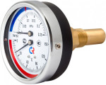 Термоманометр Росма ТМТБ-31Т.2 (0-150С) (0-1MПa) G1/2 2,5, корпус 80мм, тип - ТМТБ-31T.2, длина клапана 64мм,  до 150°С, осевое присоединение, 0-1MПa, резьба G1/2, класс точности 2.5