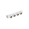 Коллектор РосТурПласт Дн32x4x1/2″ Ру25, материал корпуса - PP-R, цвет - белый