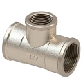 Тройник РосТурПласт В/В/В 1 1/4x1x1 1/4″ Ду32x25x32 Ру25 переходной, корпус - латунь, покрытие - никель, присоединение - внутренняя резьба Тройник РосТурПласт В/В/В 1 1/4x1x1 1/4″ Ду32x25x32 Ру25 переходной, корпус - латунь, покрытие - никель, присоединение - внутренняя резьба